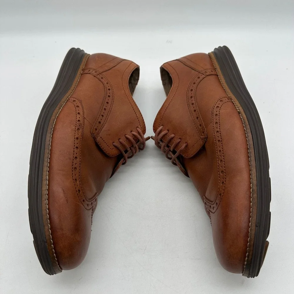 Cole Haan C26472 Mens 9.5M Java Leather OriginalGrand Wingtip Oxford Dress Shoes